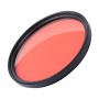 RuigPro pro GoPro HERO8 Profesionální 58mm barevný ponor Housing Filtr + Ponor Houses Waterproof Case s filtračním adaptérem kroužkem a čepicí čočky (červená)