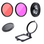 RUIGPRO for GoPro HERO8 58mm 16X Macro Lens + Red/Purple Diving Lens  Filter + Dive Housing Waterproof Case Kits with Filter Adapter Ring & Lens Cap