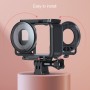 Lens Guard Protective Glass Cover for Insta360one R Panoramic Camera with Frame(Black)
