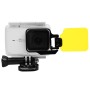 Для Xiaomi Xiaoyi Yi II 4K Sport Action Camera Професіональний складний водонепроникний кольоровий фільтр лінз з гектулярним гспспнерером (жовтий)