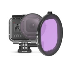 JSR圆形外壳潜水镜头滤镜过滤器gopro Hero8黑色（紫色）