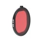 JSR кръгъл корпус за гмуркане Цветният обектив за GoPro Hero8 Black (Red)
