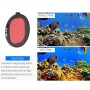 JSR Round Housing Diving Color Lens Filter for GoPro HERO8 Black(Red)