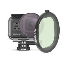 JSR Round Housing Diving Color Lens Filtre pour GoPro Hero8 Black (jaune)
