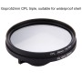 58mm 3 in 1 Round Circle CPL Lens Filter with Cap for GoPro HERO7 Black/6 /5
