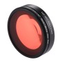 58mm 16X Macro Lens + Red Diving Lens Filter with Lens Cover + Lens Filter Ring Adapter + String + Cleaning Cloth for GoPro HERO6 /5 Dive Housing
