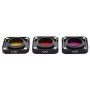Filtro lente a colori rosso 3 in 1 a scatto-on rossa / giallo / viola per GoPro Hero6 / 5
