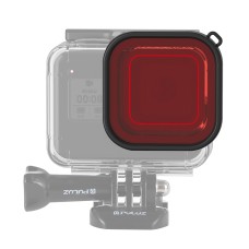 Puluz Square Housing Diving Color Lens Filtre pour GoPro Hero8 Black (rouge)
