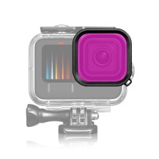 Per GoPro Hero11 Black / Hero10 Black / Hero9 Black Puluz Square Housing Discing Color Filter (Purple)