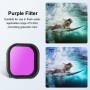 For GoPro Hero11 Black / HERO10 Black / HERO9 Black PULUZ Square Housing Diving Color Lens Filter(Purple)