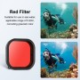 Para GoPro Hero11 Black / Hero10 Negro / Hero9 Black Puluz Square Housing Color Filtro de lente de color de buceo (rojo)