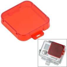 ST-132 Snap-on Dive Filter Logement pour GoPro Hero4 / 3 + (rouge)