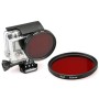52mm kulatý kruh barevný UV objektiv pro GoPro Hero 4 / 3+ (červená)