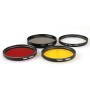 52 მმ მრგვალი წრის ფერი UV ლინზების ფილტრი GoPro Hero 4 / 3+ (წითელი)