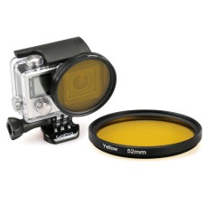 52mm Round Circle Color UV Lens Filter for GoPro HERO 4 / 3+(Yellow)