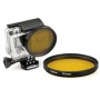 52 מ"מ צבע מעגל עגול מסנן עדשות UV עבור GoPro Hero 4/3+ (צהוב)
