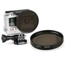 Filtro dell'obiettivo CPL a cerchio rotondo da 52 mm per GoPro Hero 4 / 3+, fotocamere sportive Xiaoyi e altre telecamere sportive