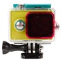 Carcasa de filtro de buceo Snap-On para la cámara deportiva Xiaomi Xiaoyi (magenta)