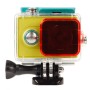 Snap-on potápěčský filtr pouzdro pro Xiaomi Xiaoyi Sport Camera (červená)