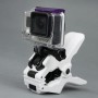 TMC HR219 käkar flex klämmontering med spänne och tumskruv för GoPro Hero11 svart /hero10 svart /9 svart /8 svart /7/6/5/5 session /4 session /4/3+ /3/2, DJI Osmo Action och andra actionkameror (vit)