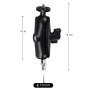 M10 9cm Connecting Rod Fixed Motorcycle Mount Holder with Tripod Adapter & Screw for GoPro Hero11 Black / HERO10 Black /9 Black /8 Black /7 /6 /5 /5 Session /4 Session /4 /3+ /3 /2 /1, DJI Osmo Action and Other Action Cameras(Black)