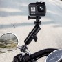 9 cm Connecting Bascing 20mm a sfera motociclistico Specchio a montaggio fisso specchio con adattatore treppiede e vite per GoPro Hero11 Black /Hero10 Black /9 Black /8 Nero /7/6/5/5 Sessione /4 Sessione /4 /3+ /3 / 2/1, azione Osmo DJI e altre fotocamere