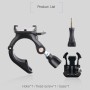 GP435 Small Size Bicycle Motorcycle Handlebar Fixing Mount for GoPro Hero11 Black / HERO10 Black /9 Black /8 Black /7 /6 /5 /5 Session /4 Session /4 /3+ /3 /2 /1, DJI Osmo Action and Other Action Cameras(Black)
