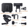 Kit adaptador de conexión de montaje de abrazadera con cubierta posterior impermeable para GoPro Hero6 /5 (negro)