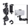 360 Forgatás állítható akció kamera kerékpáros motorkerékpár kormány tartója telefonbilincskel (fekete)