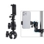 360 Регулируема регулируема камера за действие на камерата на камерата на камерата Plier Base с телефонна скоба (черна)