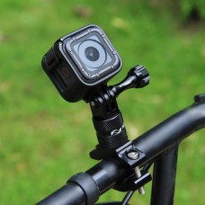 [UAE Warehouse] PULUZ 360 Degree Rotation Bike Aluminum Handlebar Adapter Mount with Screw for GoPro Hero11 Black / HERO10 Black /9 Black /8 Black /7 /6 /5 /5 Session /4 Session /4 /3+ /3 /2 /1, DJI Osmo Action and Other Action Cameras(Black)
