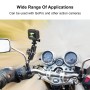 Пулуз -мотоцикл -дзеркальний отвір для кріплення для GoPro та інших екшн -камер (чорний) (чорний)