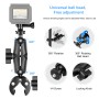 PULUZ Motorcycle Crab Clamp Handlebar Fixed Mount Holder for GoPro and Other Action Cameras(Black)