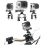 GOPRO HERO11 BLACK /HERO10 BLACK /9 BLACK /7 /6/5/5 SESSION /4 SESSION /4 SESSION /4/3+ /3/2/1 1の3ウェイピボットアームを備えた3ウェイピボットアームを備えた自転車自転車カメラハンドルバーマウントホルダーOSMOアクションおよびその他のアクションカメラ（黒）