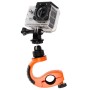 360 asteen pyörivä jalusta urheilupyörän ohjaustangon kiinnitys GoPro Hero6 /5 -istunnolle /5/4 istunto /4/3+ /3/2/1, Xiaoyi Sport -kamerat (oranssi)