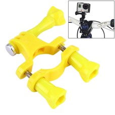 TMC Handlebar Seatpost Pole Mount Bike Moto Bicycle Clamp for GoPro Hero11 Black / HERO10 Black /9 Black /8 Black /7 /6 /5 /5 Session /4 Session /4 /3+ /3 /2 /1, DJI Osmo Action and Other Action Cameras(Yellow)