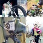 TMC -styret Seat Pole Mount Bike Moto Bicycle Clamp för GoPro Hero11 Black /Hero10 Black /9 Black /8 Black /7/6/5/5 Session /4 Session /4/3+ /3/2 Andra actionkameror (gula)