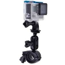 360 Degrees Rotation Bicycle Motorcycle Holder Handlebar Mount with Screw & Tripod Adapter for PULUZ Action Sports Cameras Jaws Flex Clamp Mount for GoPro Hero11 Black / HERO10 Black /9 Black /8 Black /7 /6 /5 /5 Session /4 Session /4 /3+ /3 /2 /1, DJI Os