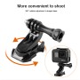 GP451 360-degree Rotating J-type Base for GoPro Hero11 Black / HERO10 Black /9 Black /8 Black /7 /6 /5 /5 Session /4 Session /4 /3+ /3 /2 /1, DJI Osmo Action and Other Action Cameras