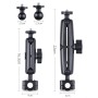 21mm Ballhead Car Front Seat Handlebar Fixed Mount Holder with Tripod Adapter & Screw & Phone Clamp & Anti-lost Silicone Case for GoPro Hero11 Black / HERO10 Black /9 Black /8 Black /7 /6 /5 /5 Session /4 Session /4 /3+ /3 /2 /1, DJI Osmo Action and Other