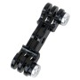 TMC HR385 Double Head Connection Camera LED Mount for GoPro Hero11 Black / HERO10 Black /9 Black /8 Black /7 /6 /5 /5 Session /4 Session /4 /3+ /3 /2 /1, DJI Osmo Action and Other Action Cameras(Black)