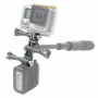 TMC HR385 Double Head Connection Camera LED -montering för GoPro Hero11 Black /Hero10 Black /9 Black /8 Black /7/6/5/5 Session /4 Session /4/3+ /3/2/1, DJI Osmo Action and Other Actionkameror (grå)