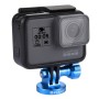 Puluz 1/4英寸螺钉孔三脚架安装CNC适配器适用于GoPro Hero11黑色 /英雄10黑色 /9黑色 /8黑色 /7/6/5/5 session /4 session /4 /3+ /3+ /3/2/1，dji osmo动作和其他动作摄像机（蓝色）