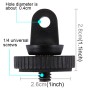 PULUZ 1/4 inch Screw Tripod Mount Adapter for GoPro Hero11 Black / HERO10 Black /9 Black /8 Black /7 /6 /5 /5 Session /4 Session /4 /3+ /3 /2 /1, DJI Osmo Action and Other Action Cameras 5mm Diameter Screw Hole, 3.3cm Diameter