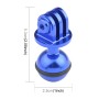 PULUZ  CNC Aluminum Ball Head Adapter Mount for GoPro Hero11 Black / HERO10 Black /9 Black /8 Black /7 /6 /5 /5 Session /4 Session /4 /3+ /3 /2 /1, DJI Osmo Action and Other Action Cameras, Diameter: 2.5cm(Blue)
