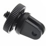 ST-60 mini-storlek stativmonterad adapter för GoPro Hero11 svart /hero10 svart /9 svart /8 svart /7/6/5/5 session /4 session /4/3+ /3/2/1, DJI Osmo Action och andra Actionkameror (svart)