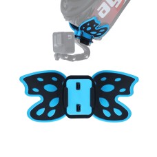 Adaptador de montaje de casco de mariposa para GoPro Hero11 Black /Hero10 Negro /9 Negro /8 Negro /7/6/5/5 Session /4 Session /4/3+ /3/2/1, DJI OSMO Action y otras cámaras de acción (azul )