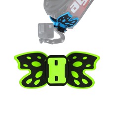 Adaptador de montaje de casco de mariposa para GoPro Hero11 Negro /Hero10 Negro /9 Negro /8 Negro /7/6/5/5 Session /4 Sesión /4/3+ /3/2/1, acción DJI OSMO y otras cámaras de acción (fluorescentes Verde)