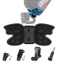 Адаптер кріплення шолома метелика з 3-х рукояткою для рушника та J-гаком та довгим гвинтом для GoPro Hero11 Black /Hero10 Black /9 Black /8 Black /7/6/5/5 сеансу /4 сеанс /4/3+ /3 /2/1, DJI Osmo Action та інші камери дій (чорний)