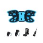 Butterfly Helm Mount-Adapter mit 3-Wege-Dreharm Arm & J-Hook Schnalle & lange Schraube für GoPro Hero11 Black /Hero10 Black /9 Black /8 /6/5 /5 Session /4 Session /4/3+ /3 /2/1, DJI OSMO -Aktion und andere Aktionskameras (blau)